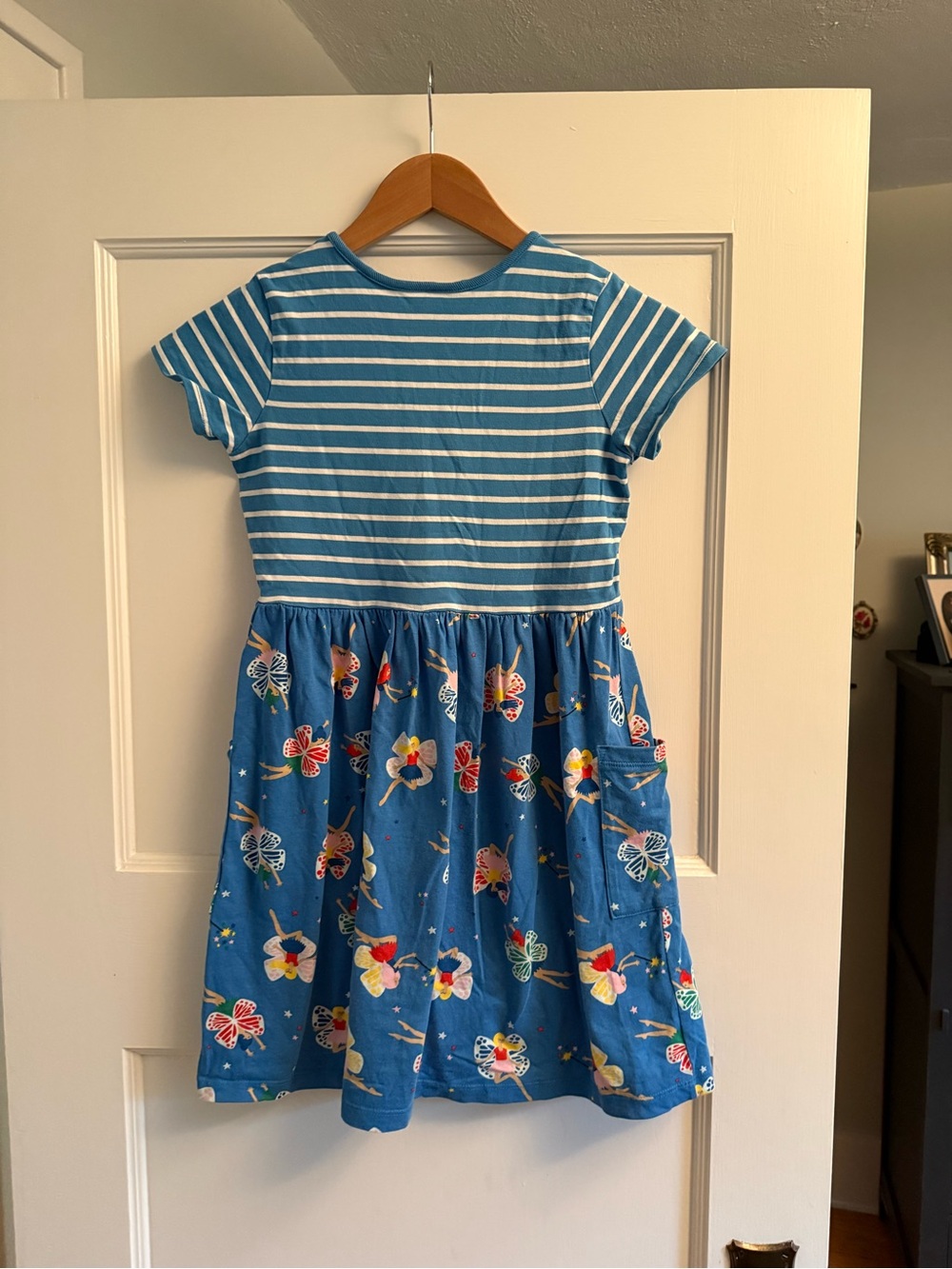 Hanna Andersson Blue Striped & Fairy Print Dress - Picture 4 of 6